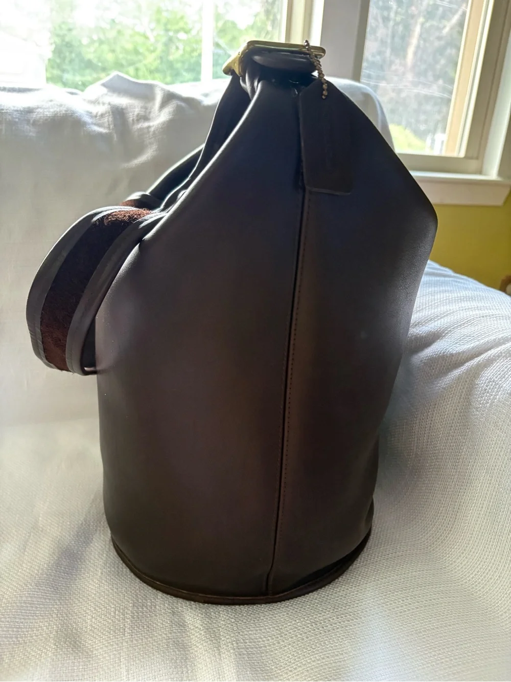 Vintage Coach 9085 XL Duffle Sac Mahogany Leather Bag